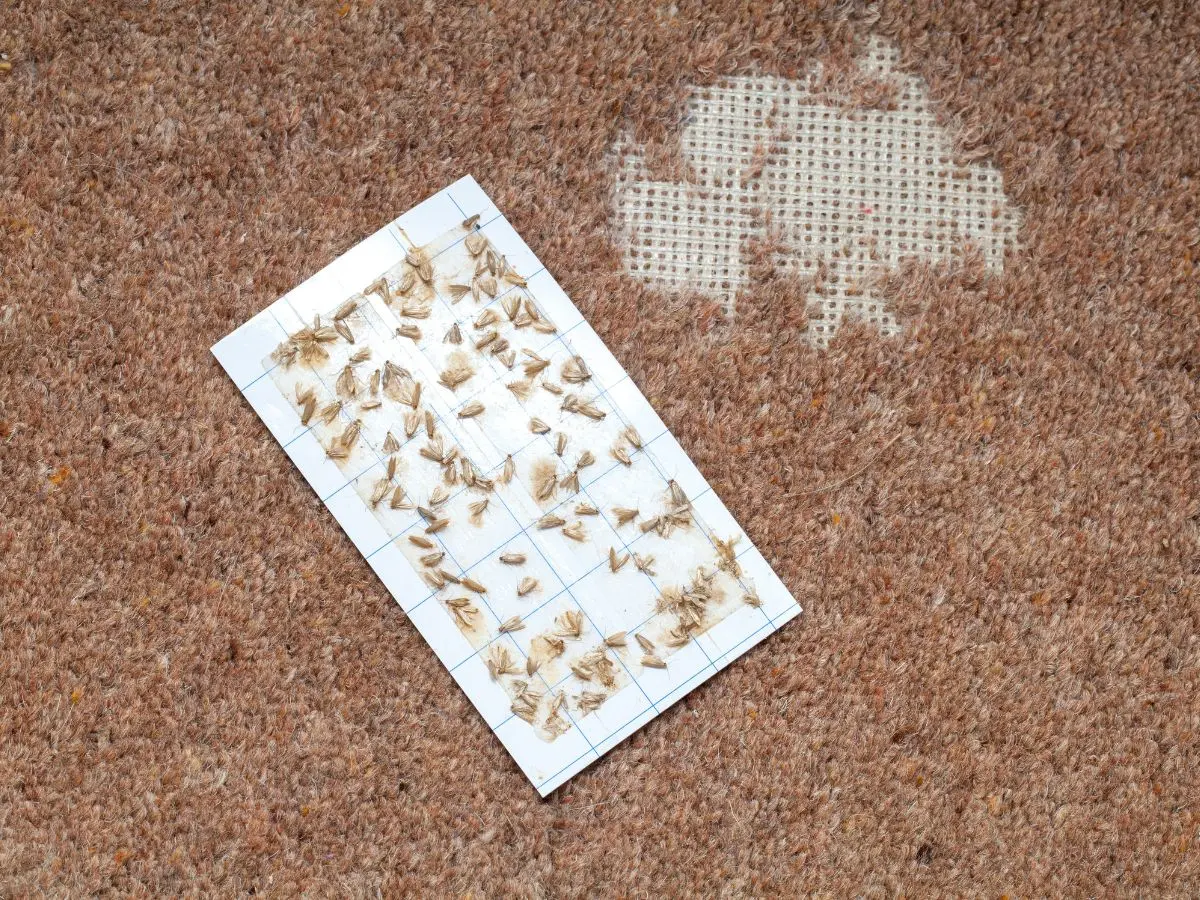 Carpet moth damage