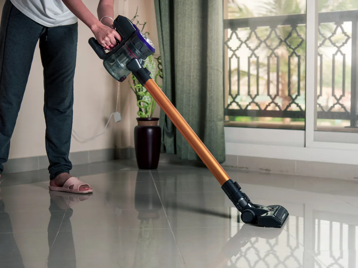 Stick Vacuum on Tiles