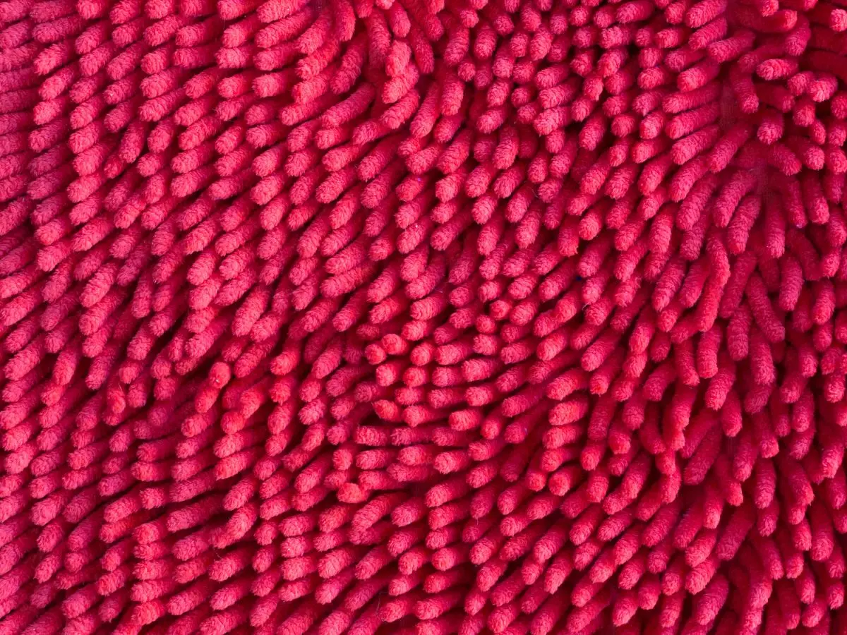 pink shag rug